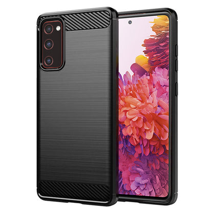 Hülle für Samsung Galaxy S20 FE 2022 G781 / S20 FE 5G G781 / S20 FE G780, Techsuit, Carbon, Schwarz