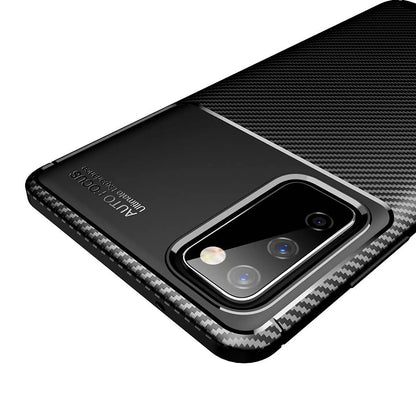 Hülle für Samsung Galaxy S20 FE 2022 G781 / S20 FE 5G G781 / S20 FE G780, Techsuit, CarbonFiber, Schwarz