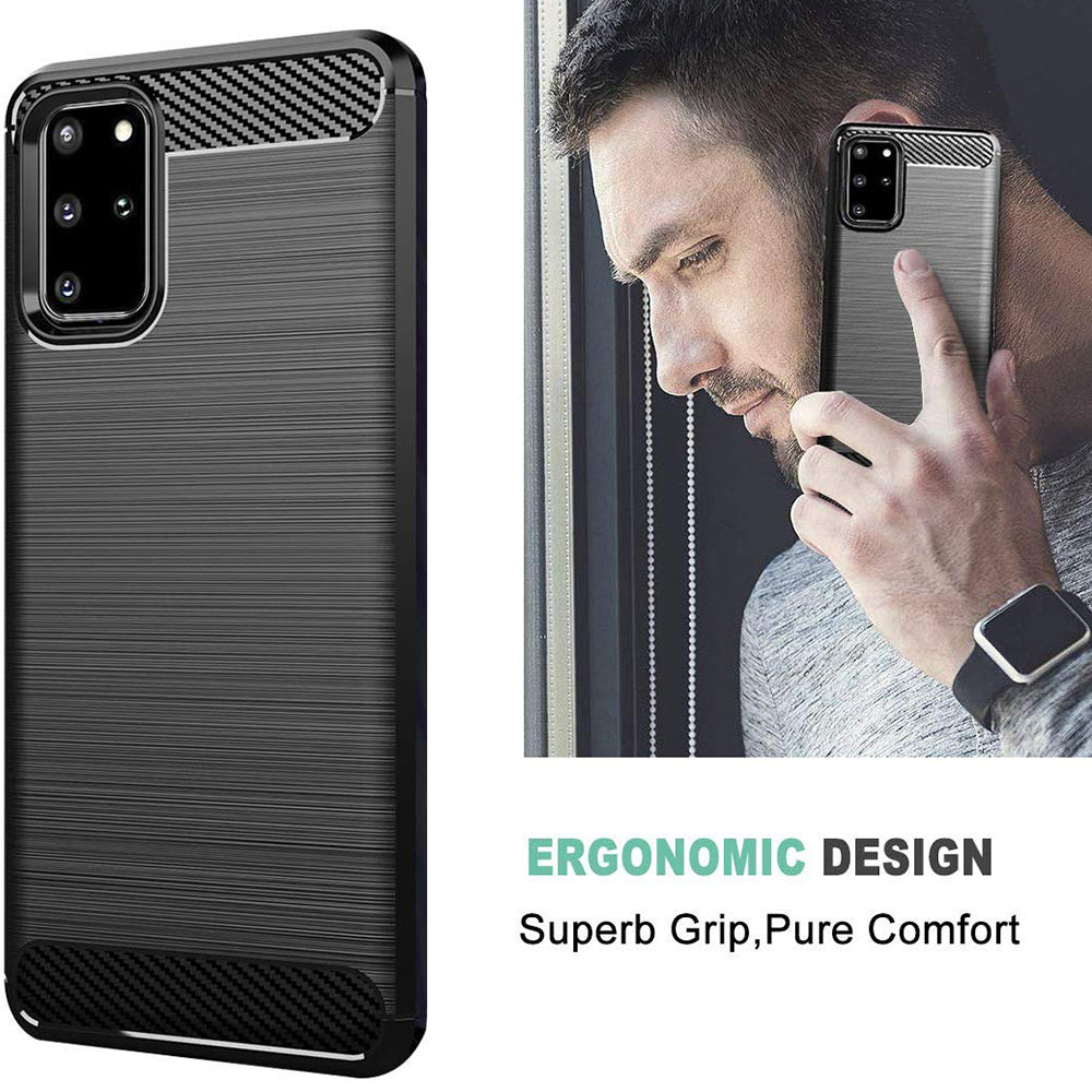 Case for Samsung Galaxy S20+ 5G G986 / S20+ G985, Techsuit, Carbon, Black