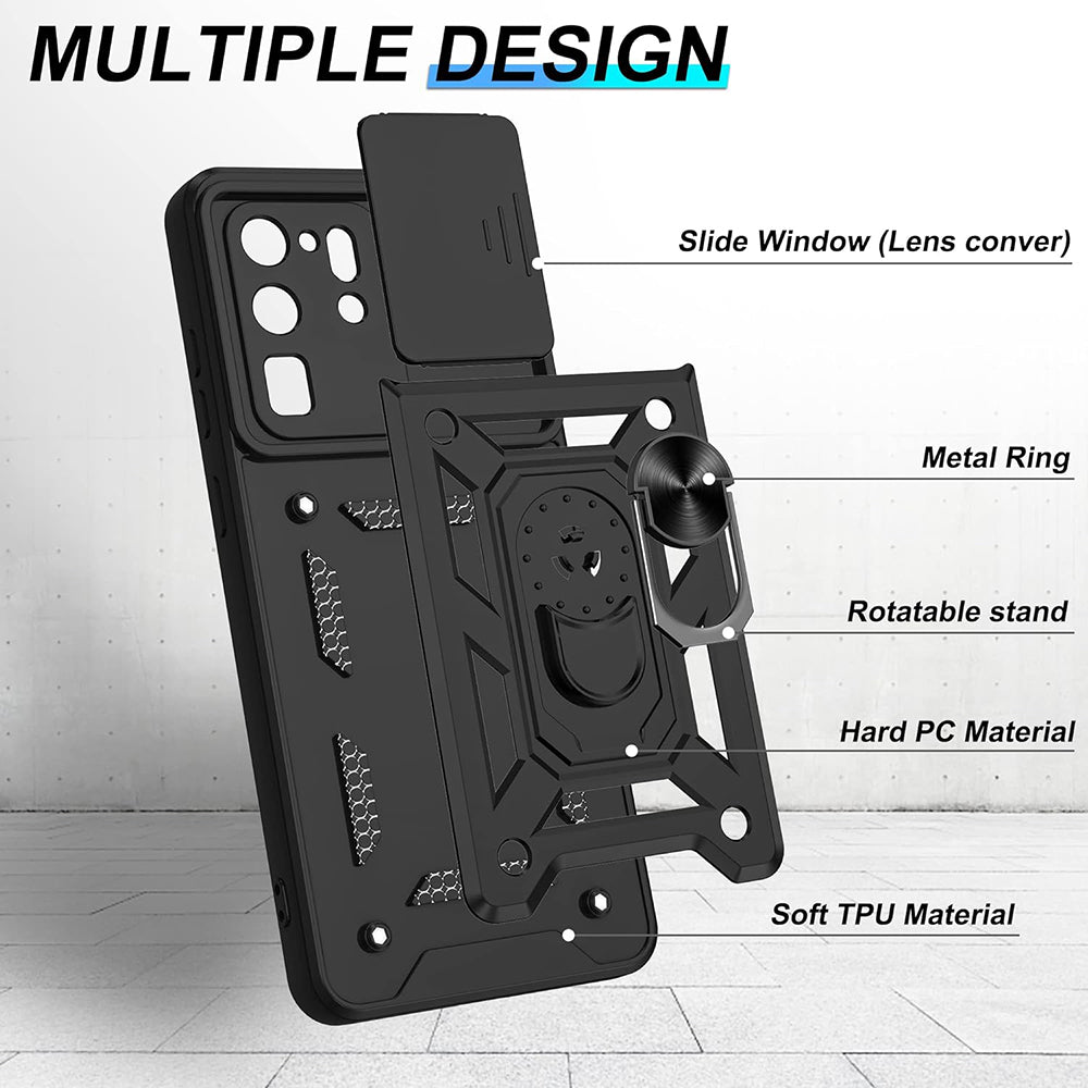 Hülle für Samsung Galaxy S20 Ultra 5G G988 / S20 Ultra G988, Techsuit, CamShield, Schwarz