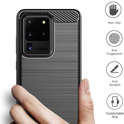Case for Samsung Galaxy S20 Ultra 5G G988 / S20 Ultra G988, Techsuit, Carbon, Black