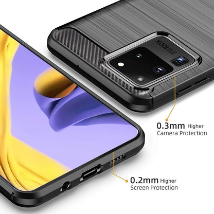 Case for Samsung Galaxy S20 Ultra 5G G988 / S20 Ultra G988, Techsuit, Carbon, Black
