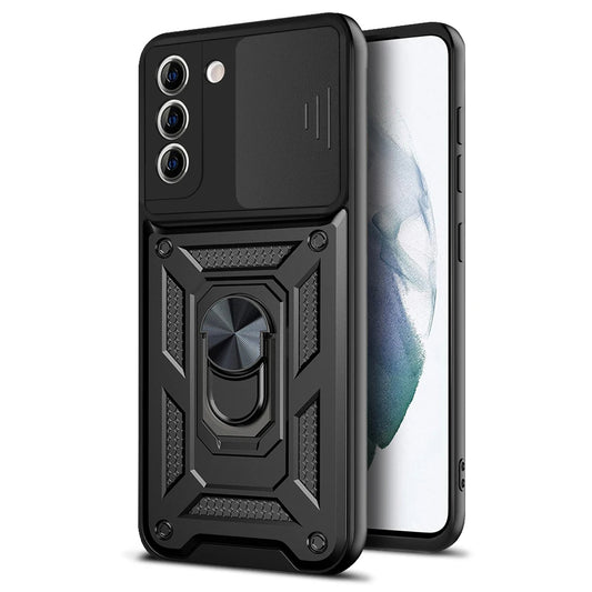 Hülle für Samsung Galaxy S21 5G G991, Techsuit, CamShield, Schwarz