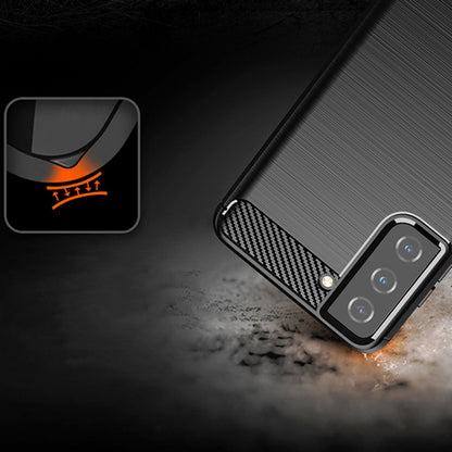 Case for Samsung Galaxy S21 5G G991, Techsuit, Carbon, Black