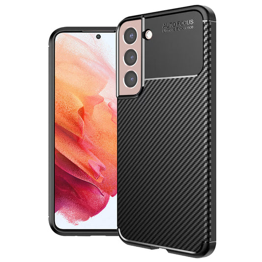 Hülle für Samsung Galaxy S21 5G G991, Techsuit, CarbonFiber, Schwarz