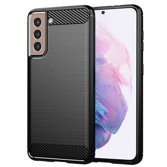 Hülle für Samsung Galaxy S21+ 5G G996, Techsuit, Carbon, Schwarz