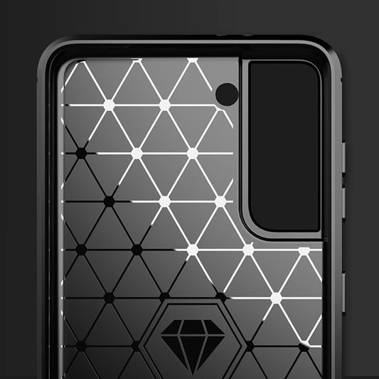 Hülle für Samsung Galaxy S21+ 5G G996, Techsuit, Carbon, Schwarz