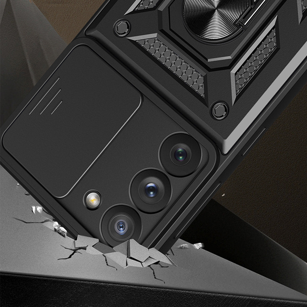 Hülle für Samsung Galaxy S21 Ultra 5G G998, Techsuit, CamShield, Schwarz