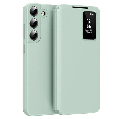 Hülle für Samsung Galaxy S22 5G S901, Techsuit, SmartView, Grün