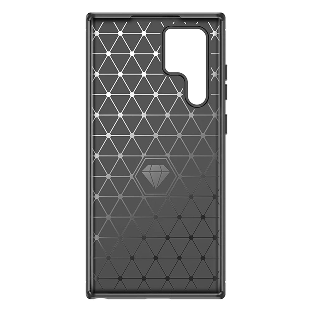 Hülle für Samsung Galaxy S22 Ultra 5G S908, Techsuit, Carbon, Schwarz