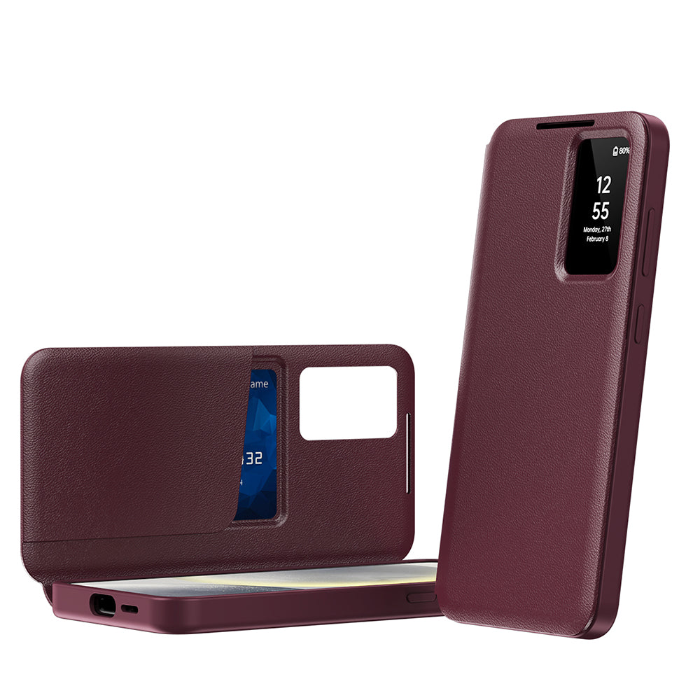 Hülle für Samsung Galaxy S22 Ultra 5G S908, Techsuit, SmartView, Rot