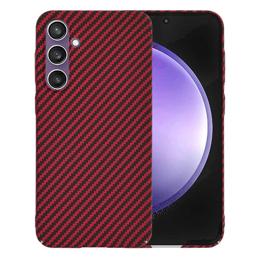Hülle für Samsung Galaxy S23 FE S711, Techsuit, Carbonite FiberShell, Rot