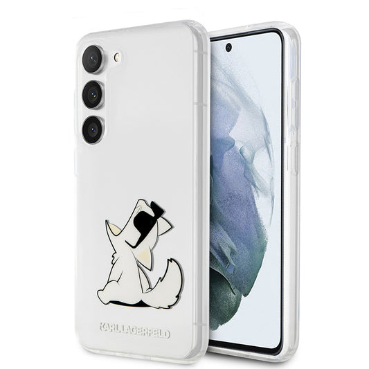 Hülle für Samsung Galaxy S23+ S916, Karl Lagerfeld, Choupette Eat, Transparent