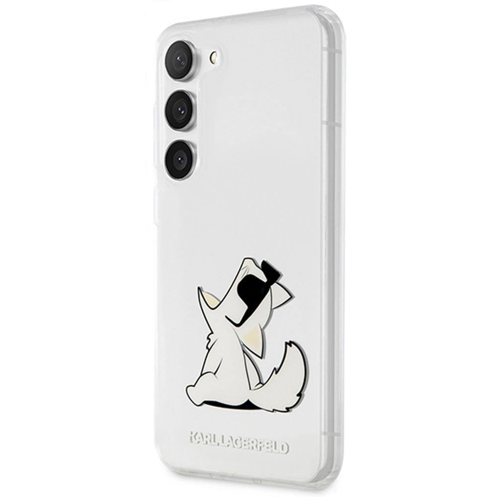 Hülle für Samsung Galaxy S23+ S916, Karl Lagerfeld, Choupette Eat, Transparent