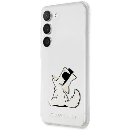 Hülle für Samsung Galaxy S23+ S916, Karl Lagerfeld, Choupette Eat, Transparent