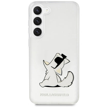 Hülle für Samsung Galaxy S23+ S916, Karl Lagerfeld, Choupette Eat, Transparent