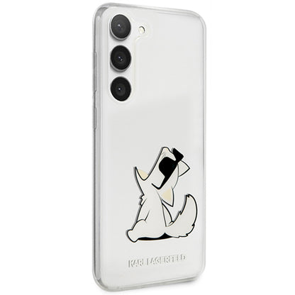Hülle für Samsung Galaxy S23+ S916, Karl Lagerfeld, Choupette Eat, Transparent
