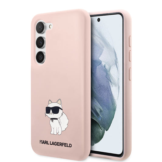 Hülle für Samsung Galaxy S23+ S916, Karl Lagerfeld, Silicone Choupette, Rosa