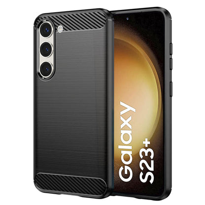 Hülle für Samsung Galaxy S23+ S916, Techsuit, Carbon, Schwarz