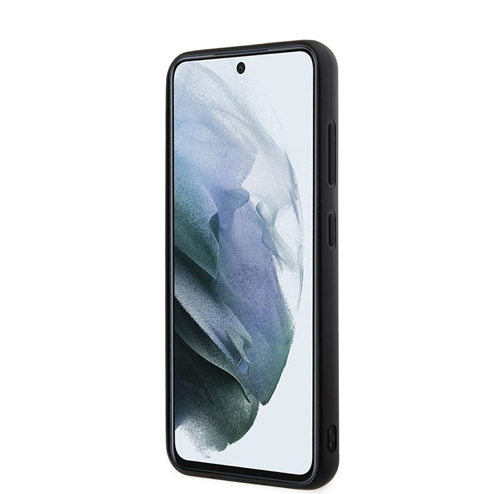 Hülle für Samsung Galaxy S23 S911, Karl Lagerfeld, 3D Rubber Glitter Logo, Schwarz