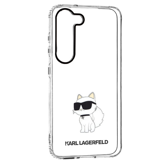 Hülle für Samsung Galaxy S23 S911, Karl Lagerfeld, Ikonik Choupette, Transparent