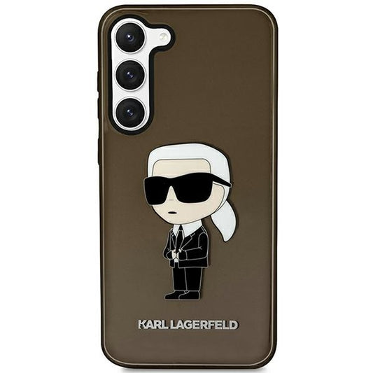 Hülle für Samsung Galaxy S23 S911, Karl Lagerfeld, Ikonik Karl, Schwarz