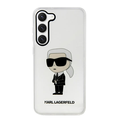 Hülle für Samsung Galaxy S23 S911, Karl Lagerfeld, Ikonik Karl, Transparent
