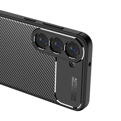 Hülle für Samsung Galaxy S23 S911, Techsuit, CarbonFiber, Schwarz