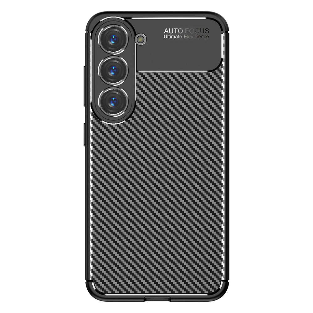 Hülle für Samsung Galaxy S23 S911, Techsuit, CarbonFiber, Schwarz