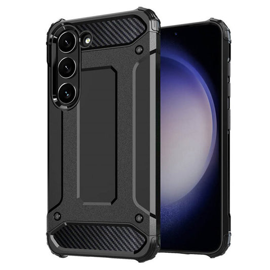 Hülle für Samsung Galaxy S23 S911, Techsuit, Hybrid Armor, Schwarz