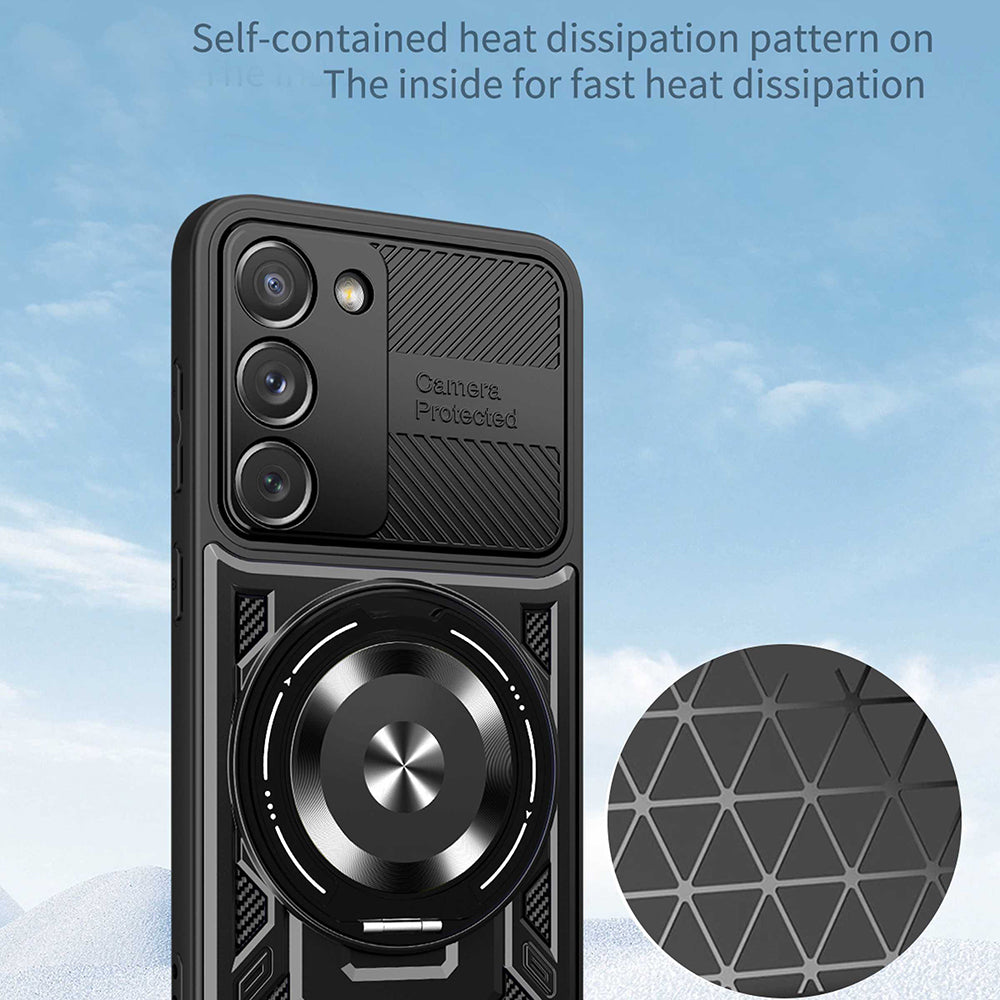 Hülle für Samsung Galaxy S23 S911, Techsuit, RuggedCam, Schwarz