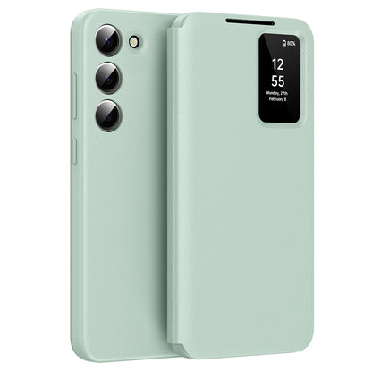 Hülle für Samsung Galaxy S23 S911, Techsuit, SmartView, Grün