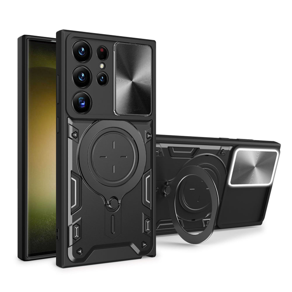 Hülle für Samsung Galaxy S23 Ultra S918, Techsuit, CamGuard Pro, Schwarz