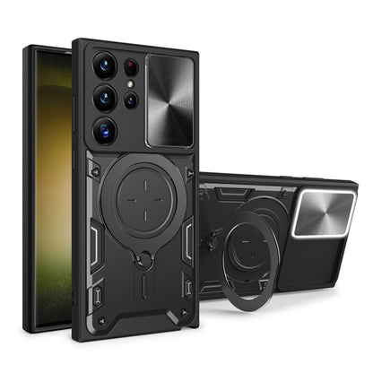 Hülle für Samsung Galaxy S23 Ultra S918, Techsuit, CamGuard Pro, Schwarz