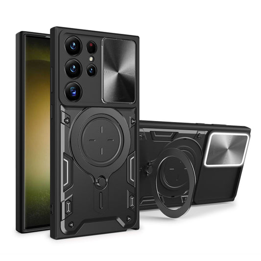 Hülle für Samsung Galaxy S23 Ultra S918, Techsuit, CamGuard Pro, Schwarz