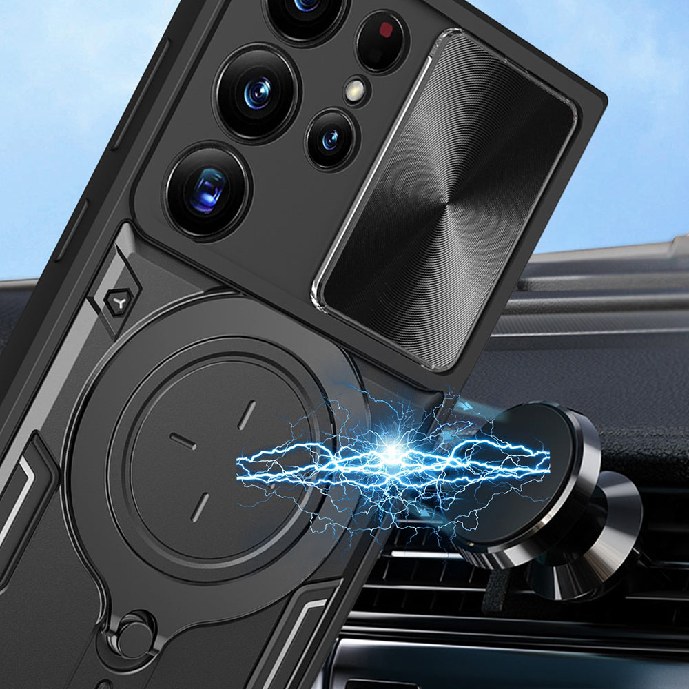 Hülle für Samsung Galaxy S23 Ultra S918, Techsuit, CamGuard Pro, Schwarz