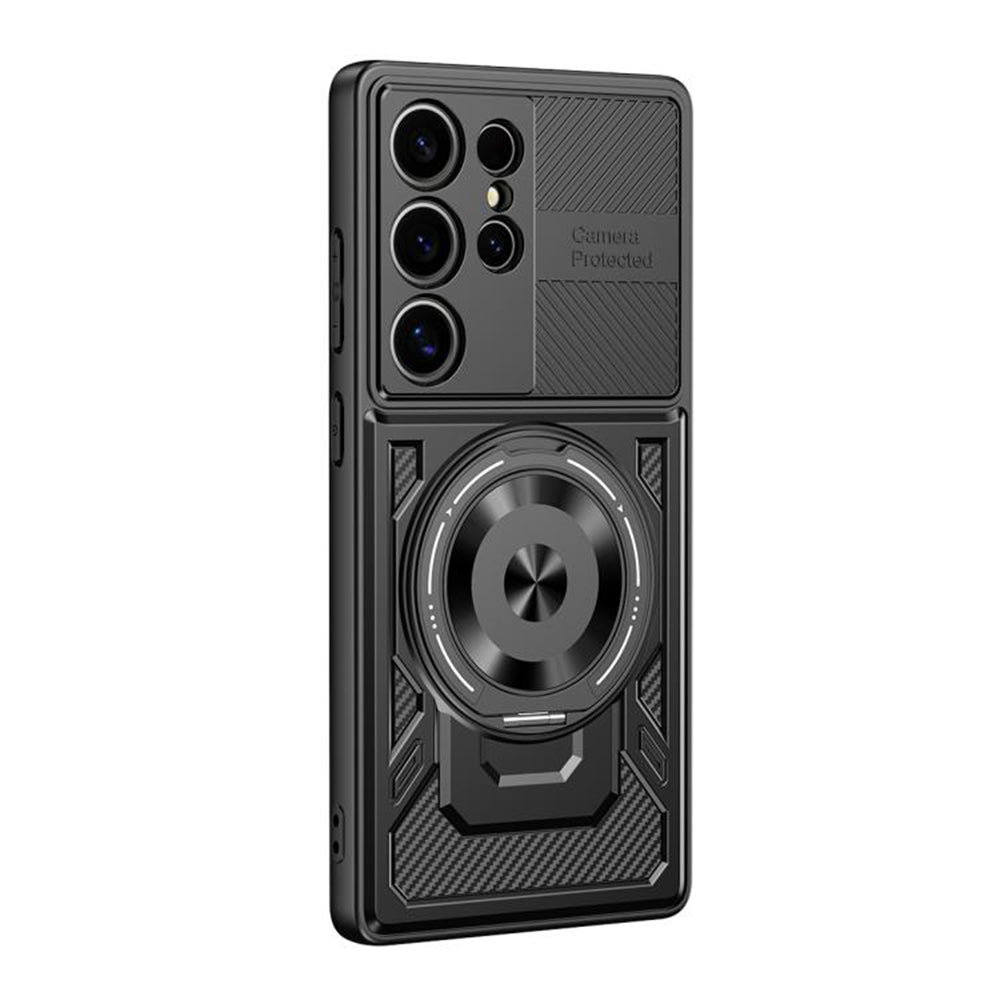 Hülle für Samsung Galaxy S23 Ultra S918, Techsuit, RuggedCam, Schwarz