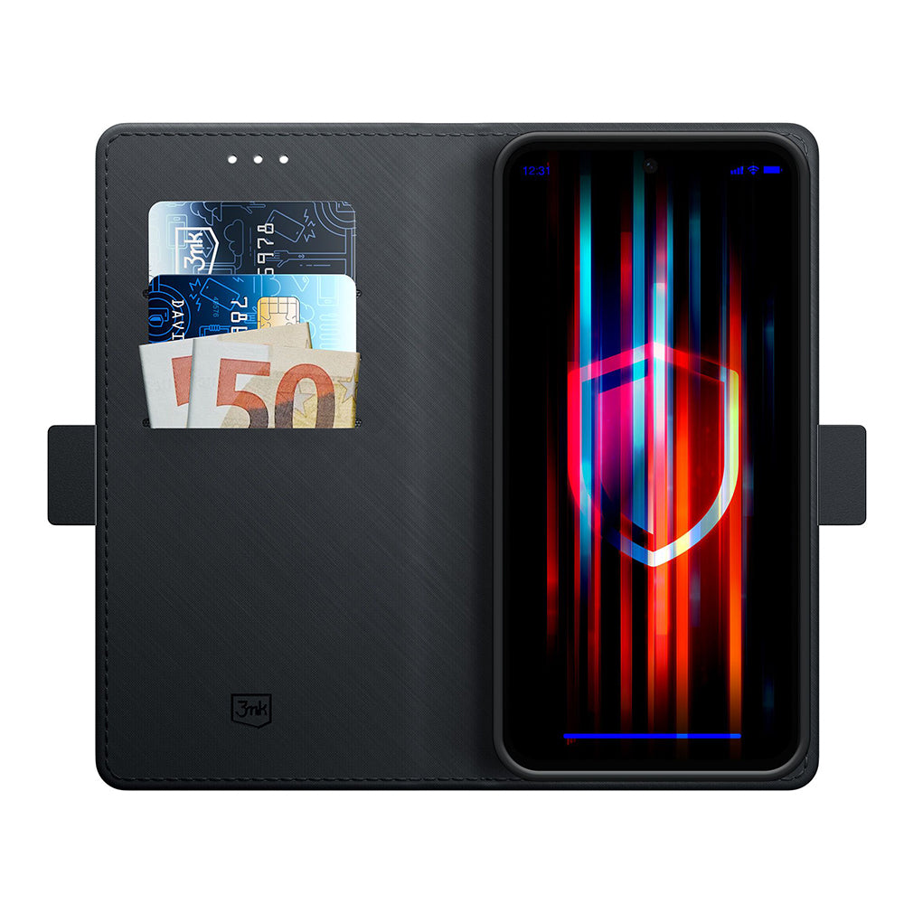Hülle für Samsung Galaxy S24 FE S721, 3MK, Wallet, Schwarz