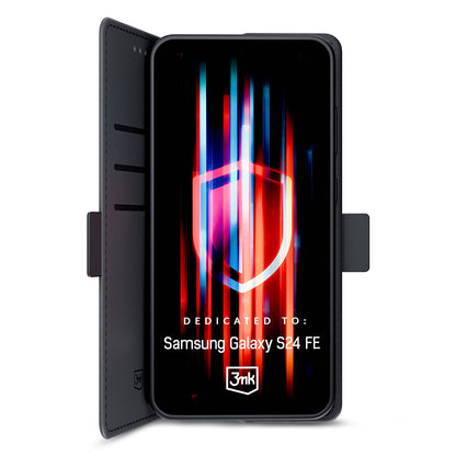 Hülle für Samsung Galaxy S24 FE S721, 3MK, Wallet, Schwarz