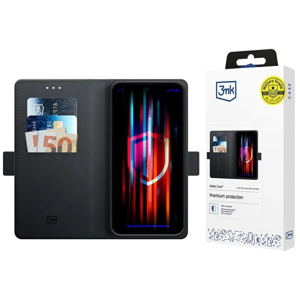 Hülle für Samsung Galaxy S24 FE S721, 3MK, Wallet, Schwarz