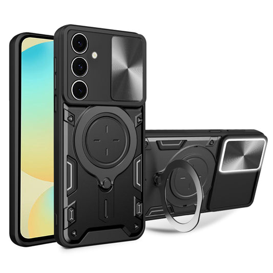 Hülle für Samsung Galaxy S24 FE S721, Techsuit, CamGuard Pro, Schwarz