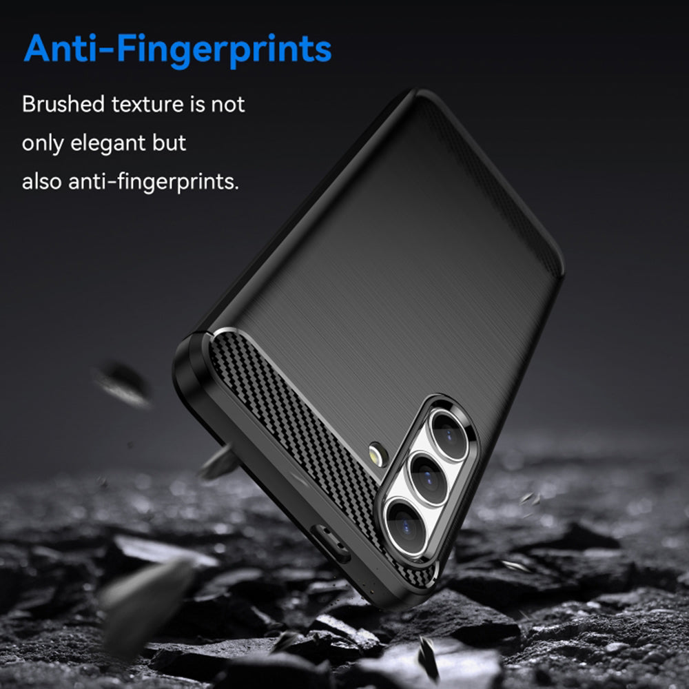 Hülle für Samsung Galaxy S24 FE S721, Techsuit, Carbon, Schwarz