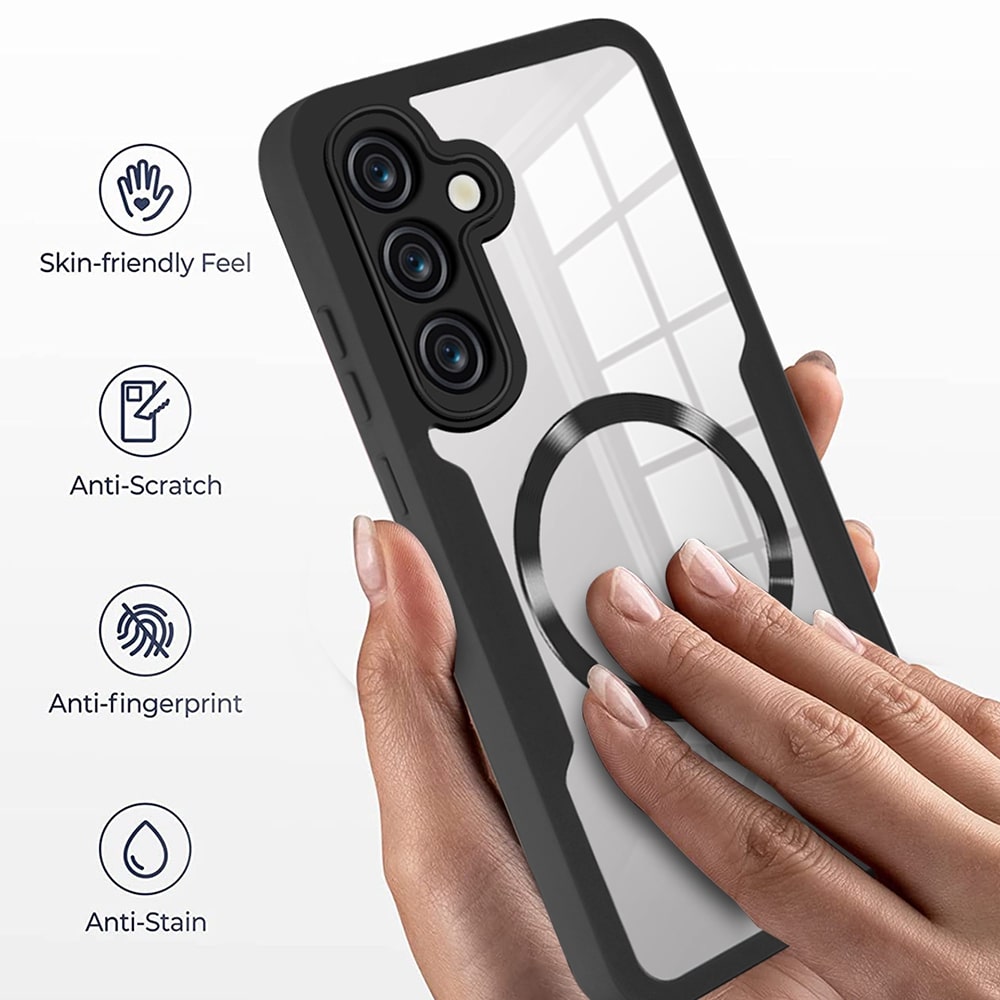 Case for Samsung Galaxy S24 FE S721, Techsuit, ColorVerse 360, Black