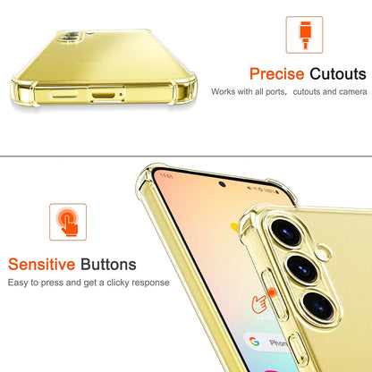 Hülle für Samsung Galaxy S24 FE S721, Techsuit, stoßfest klar, transparent
