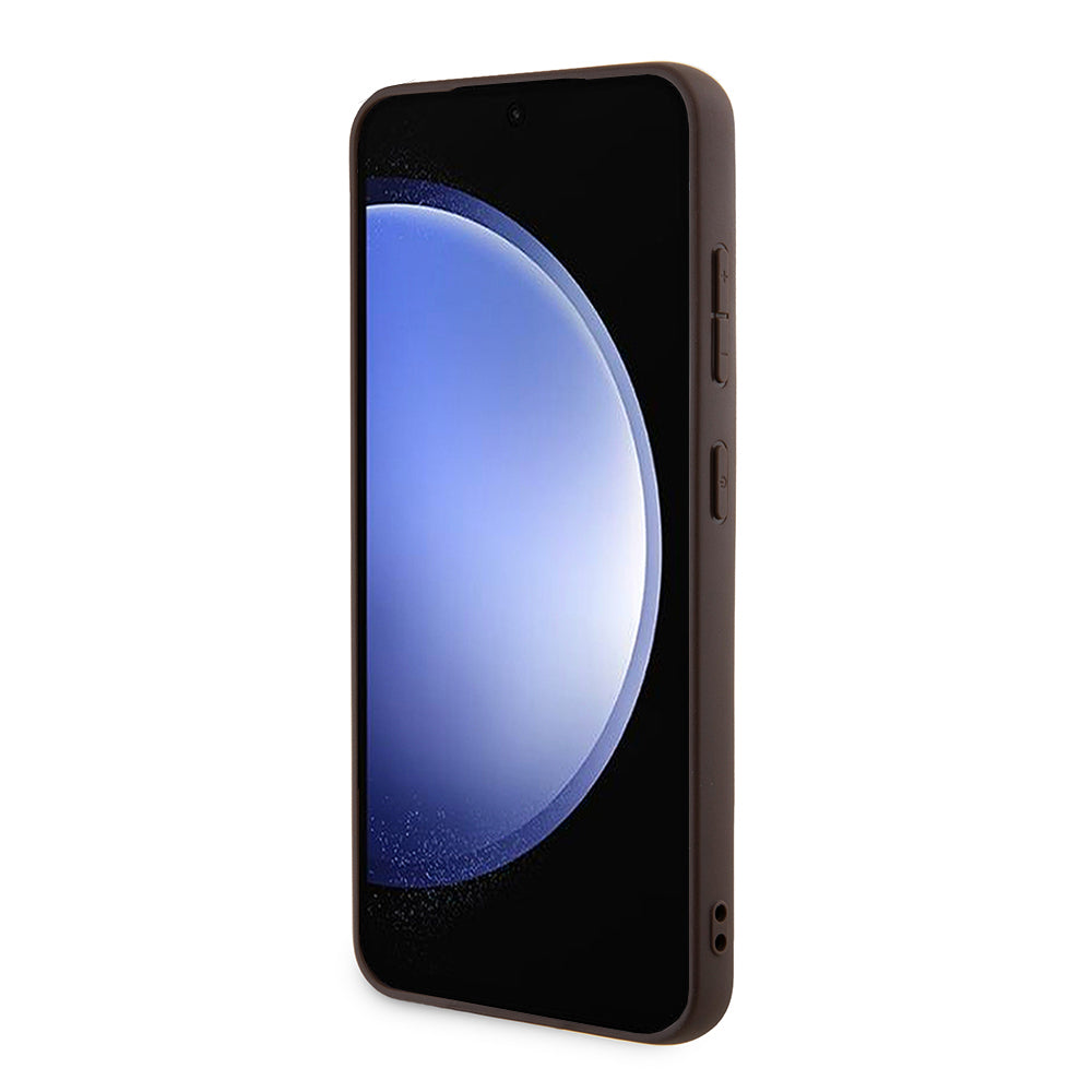 Hülle für Samsung Galaxy S24+ S926, Guess, 4G Stripe, Braun