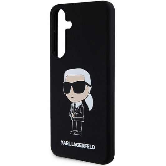 Hülle für Samsung Galaxy S24+ S926, Karl Lagerfeld, Silicone Ikonik NFT, Schwarz