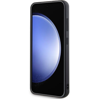 Hülle für Samsung Galaxy S24+ S926, Karl Lagerfeld, Rhinestone Metal Plate, Schwarz