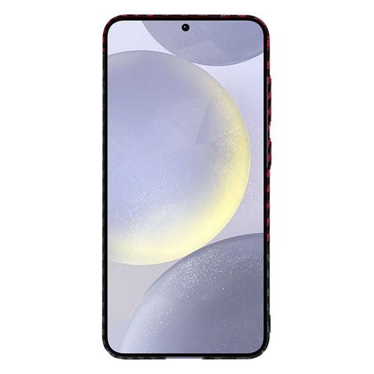 Hülle für Samsung Galaxy S24+ S926, Techsuit, Carbonite FiberShell, Schwarz Rot