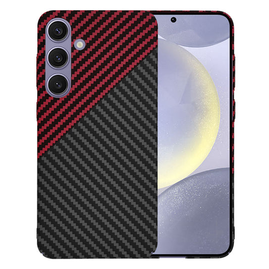 Hülle für Samsung Galaxy S24+ S926, Techsuit, Carbonite FiberShell, Schwarz Rot