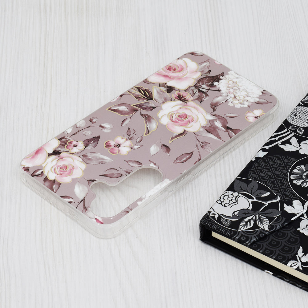 Hülle für Samsung Galaxy S24+ S926, Techsuit, Marble, Grau